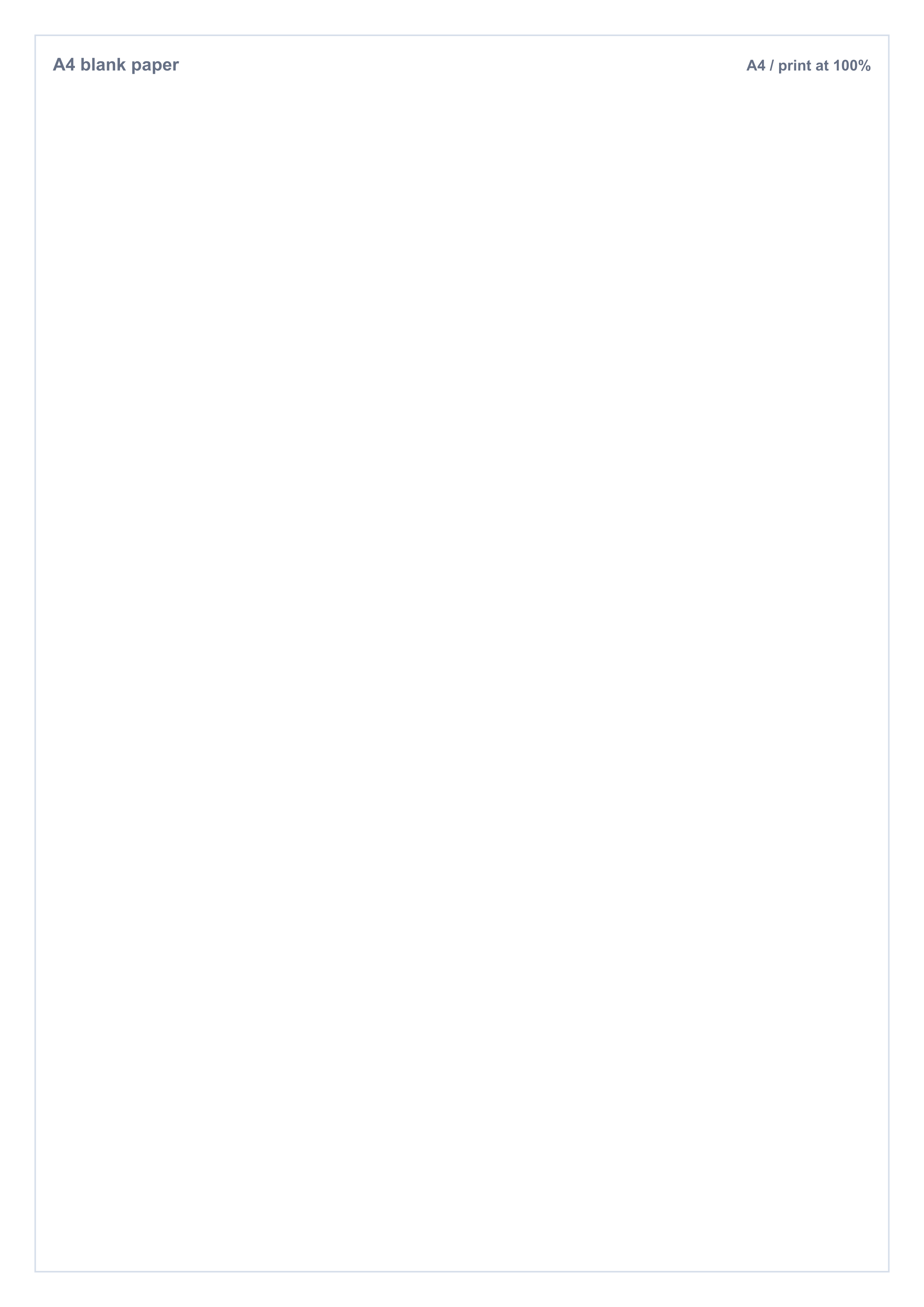 Blank white A4 paper preview for online viewing and PDF download