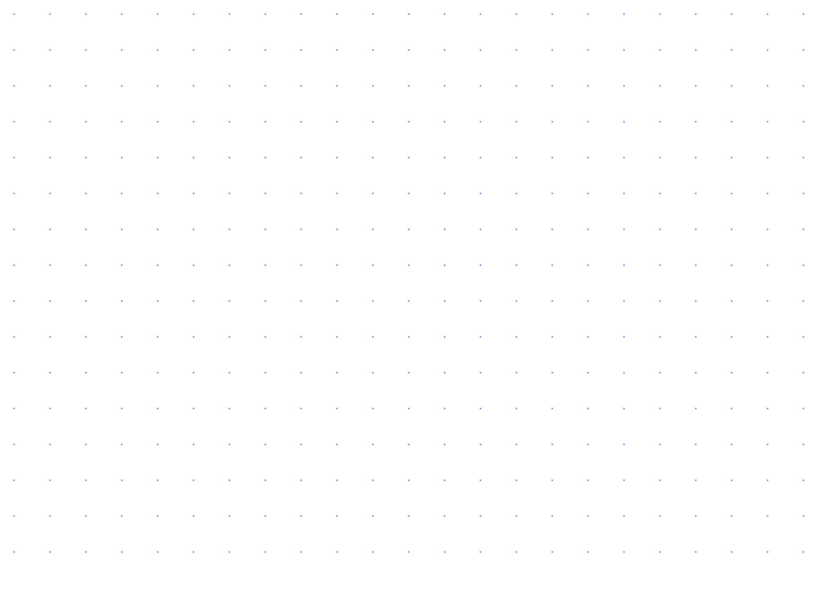 Preview of A2 Landscape 1 inch Dot Grid Paper PDF