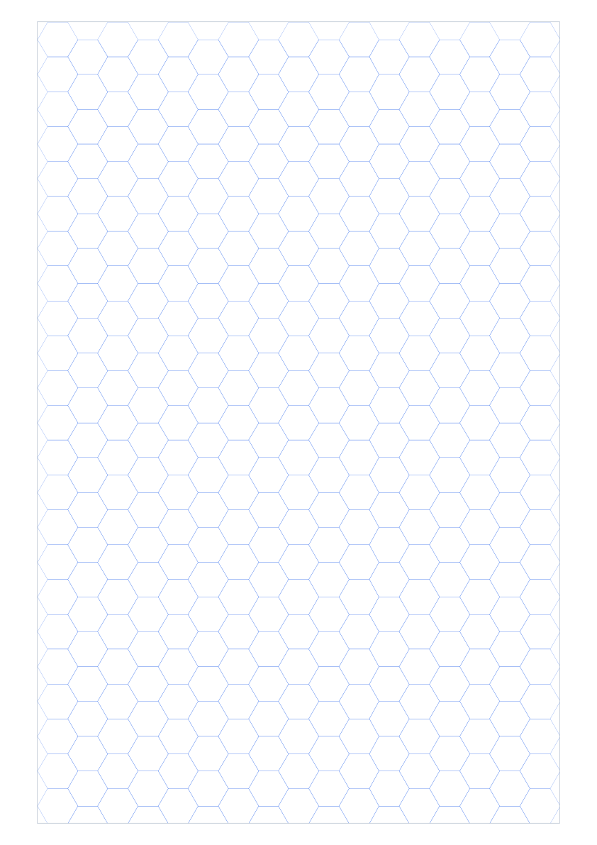 A3 10mm Hex Grid Paper PDF preview