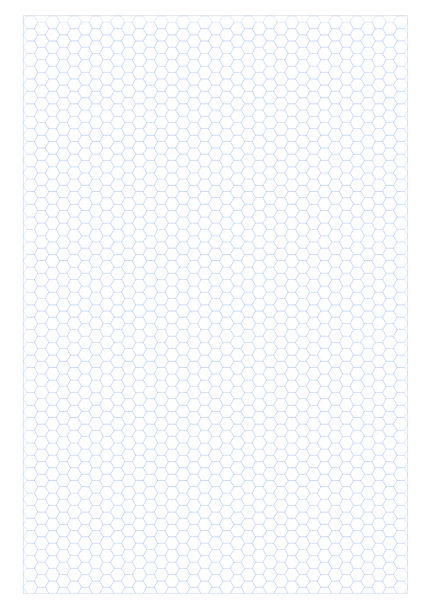 A3 5mm Hex Grid Paper PDF preview