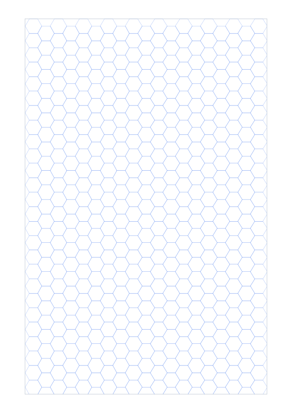 Printable Hex Grid Paper A4 PDF preview