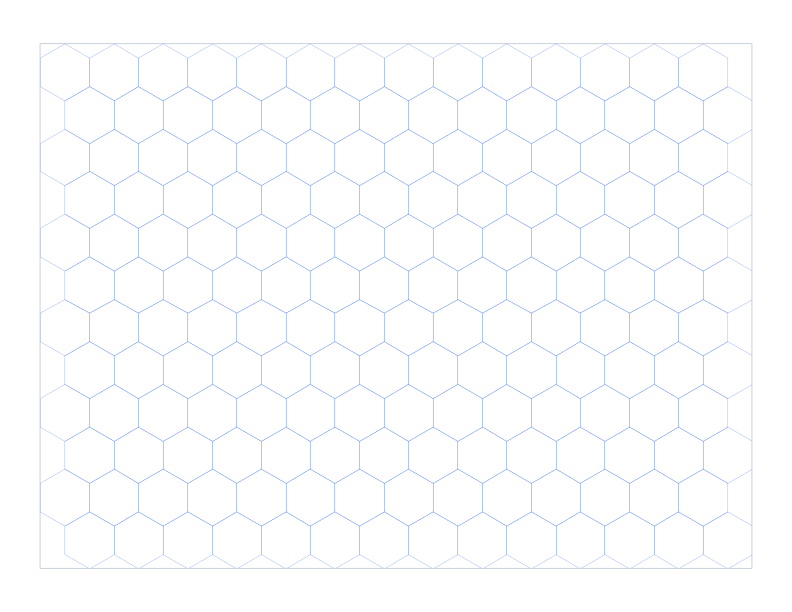 Letter Landscape 10mm Pointy Top Hex Grid Paper PDF preview
