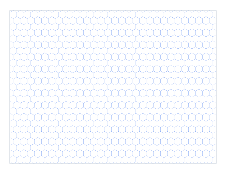 Letter Landscape 5mm Pointy Top Hex Grid Paper PDF preview