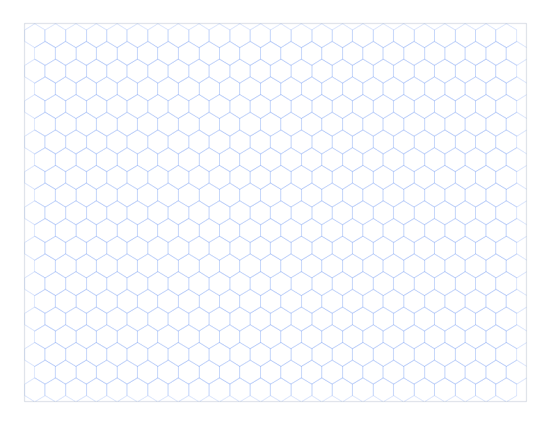 Letter Landscape 6mm Pointy Top Hex Grid Paper PDF preview