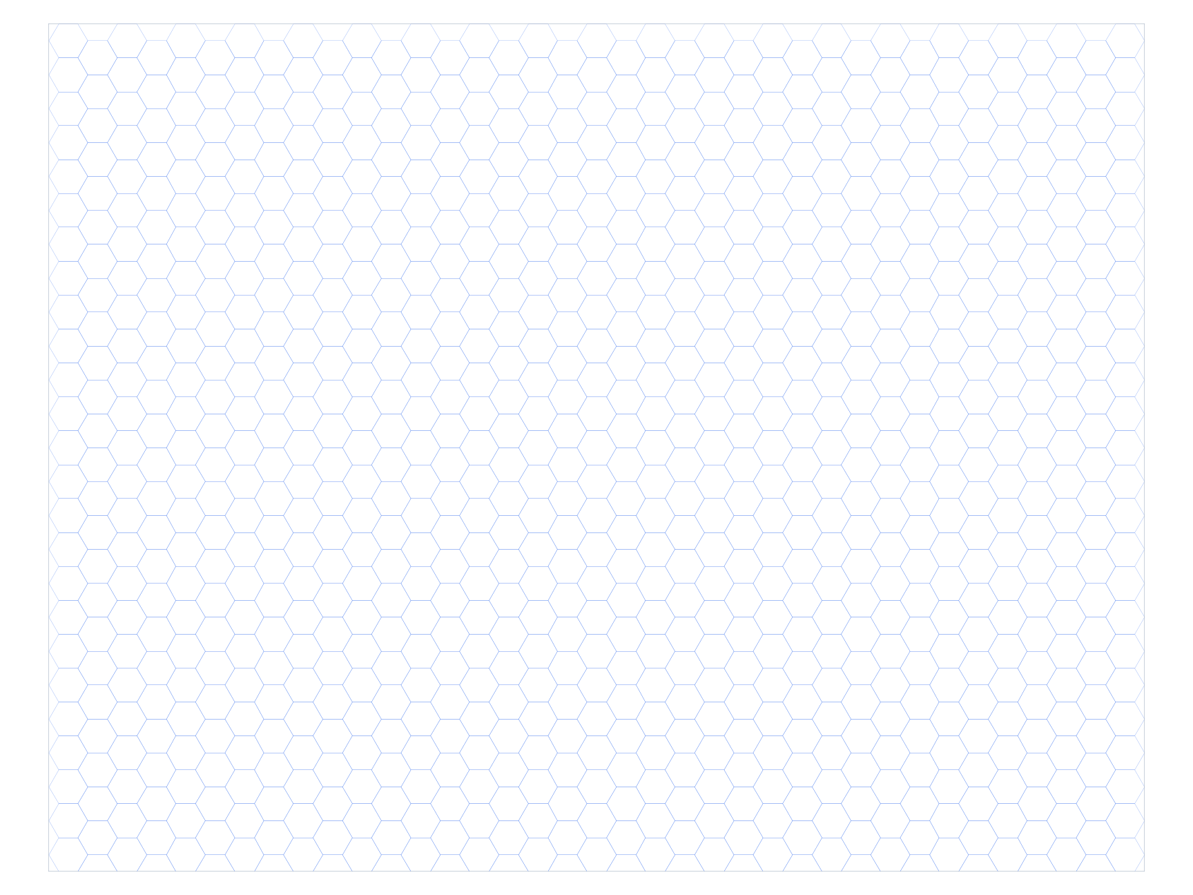 Poster Landscape 10mm Hex Grid Paper PDF preview