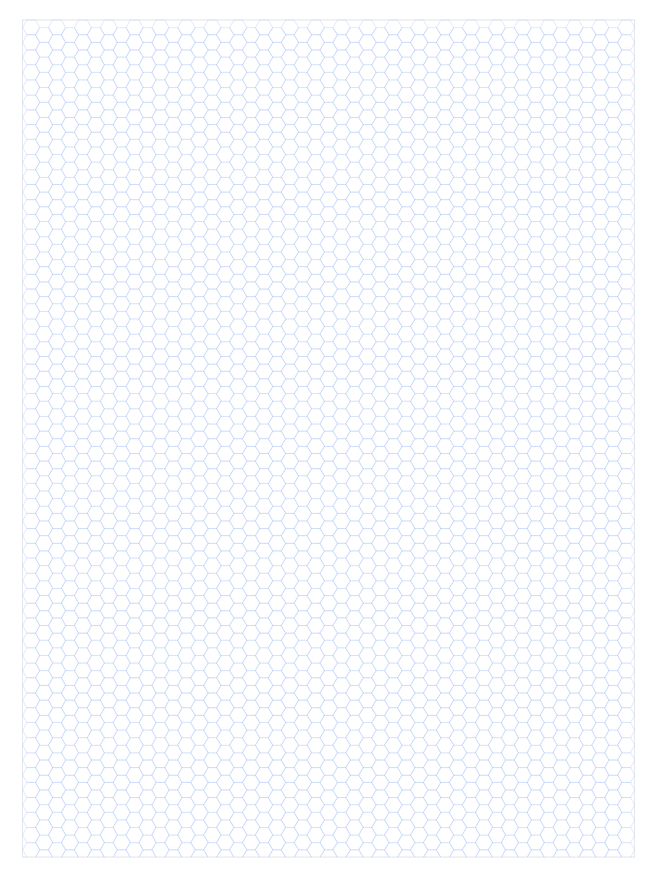 Poster 6mm Hex Grid Paper PDF preview