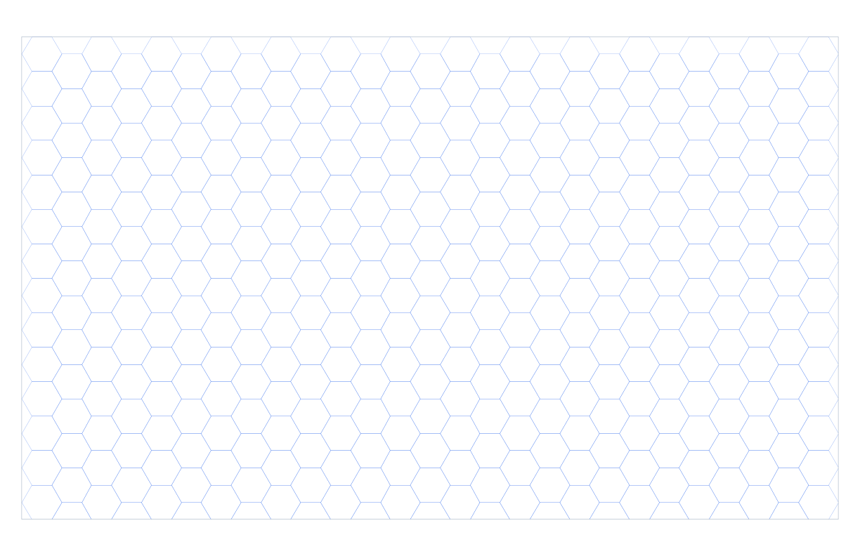 Tabloid Landscape 10mm Hex Grid Paper PDF preview