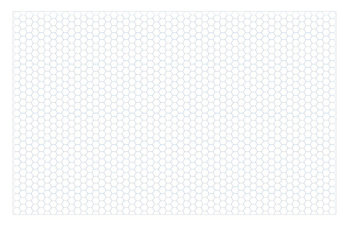 Tabloid Landscape 5mm Hex Grid Paper PDF preview