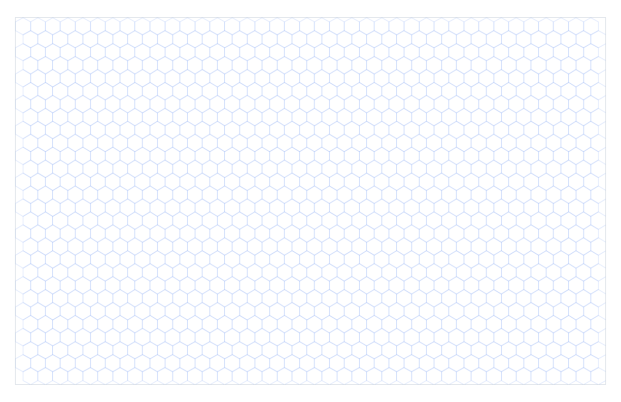 Tabloid Landscape 6mm Pointy Top Hex Grid Paper PDF preview