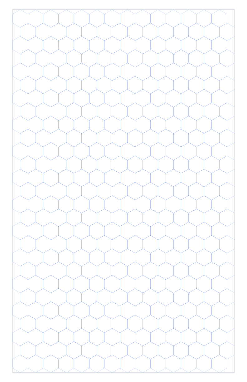 Tabloid 10mm Pointy Top Hex Grid Paper PDF preview