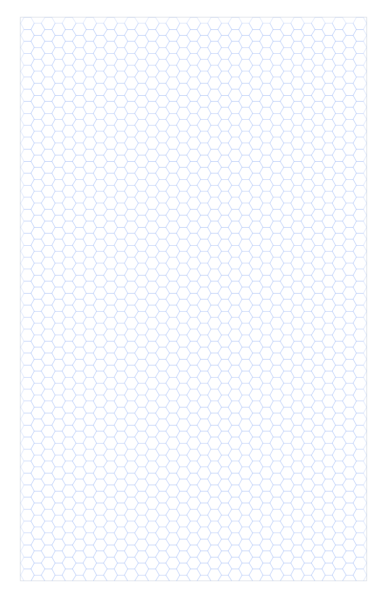 Tabloid 5mm Hex Grid Paper PDF preview
