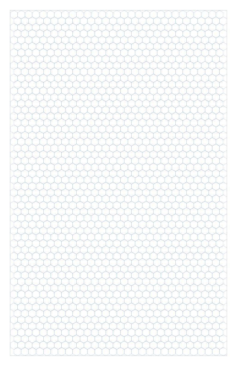 Tabloid 5mm Pointy Top Hex Grid Paper PDF preview