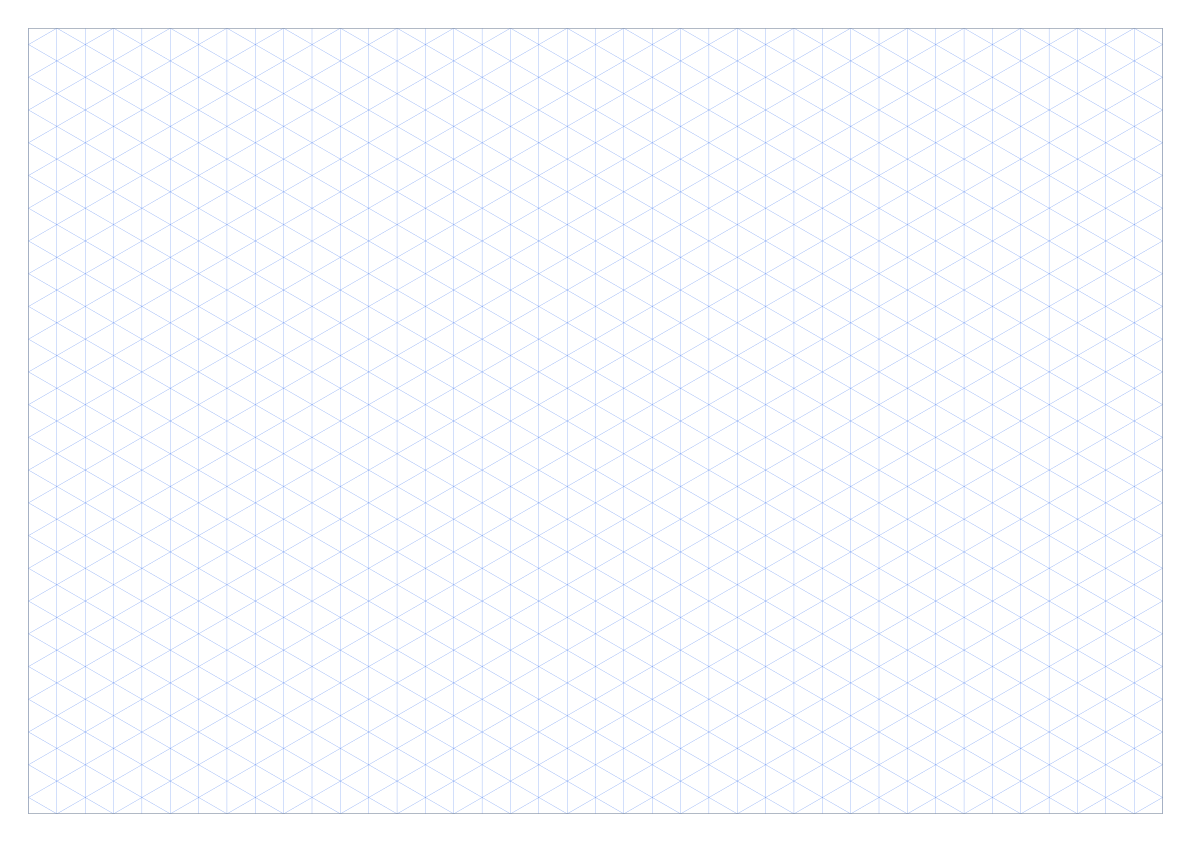Preview of A3 Landscape 10mm Isometric Graph Paper PDF