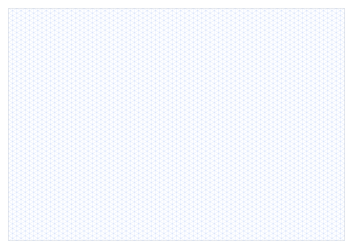 Preview of A3 Landscape 5mm Isometric Graph Paper PDF