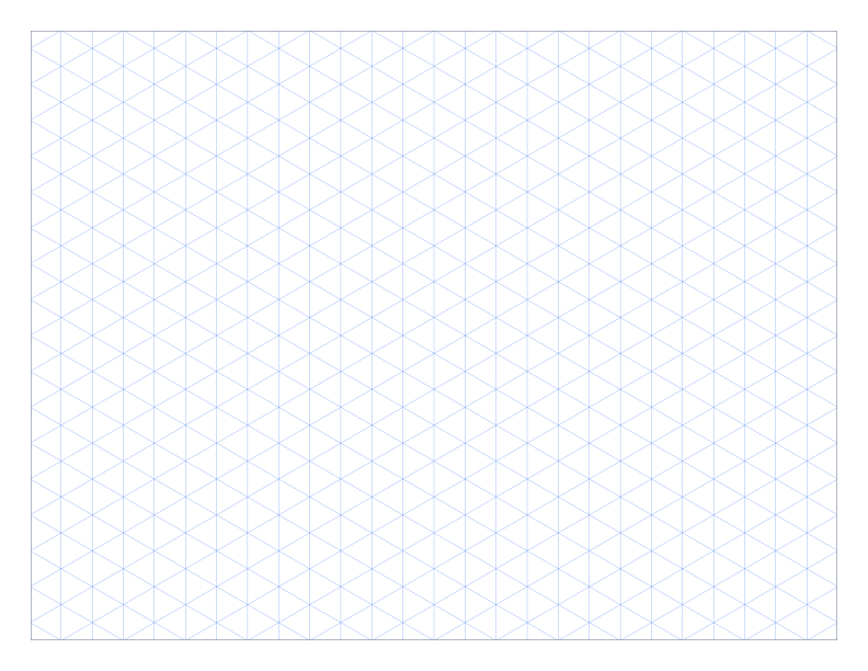 Preview of Letter Landscape 10mm Isometric Graph Paper PDF