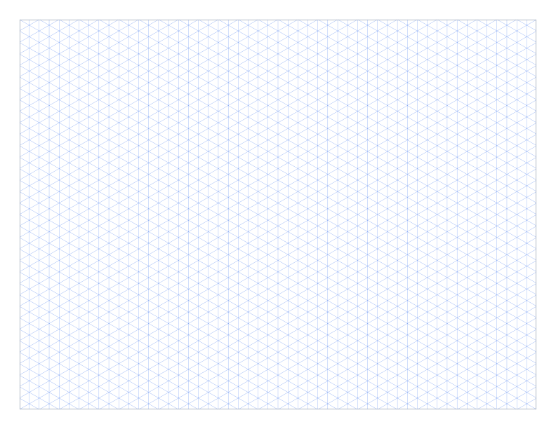 Preview of Letter Landscape 5mm Isometric Graph Paper PDF