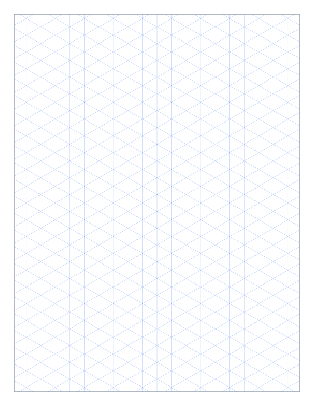 Preview of Letter 10mm Isometric Graph Paper PDF
