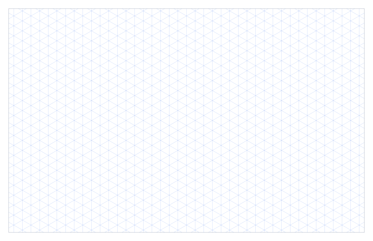 Preview of Tabloid Landscape 10mm Isometric Graph Paper PDF