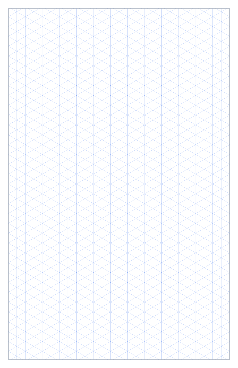 Preview of Tabloid 10mm Isometric Graph Paper PDF