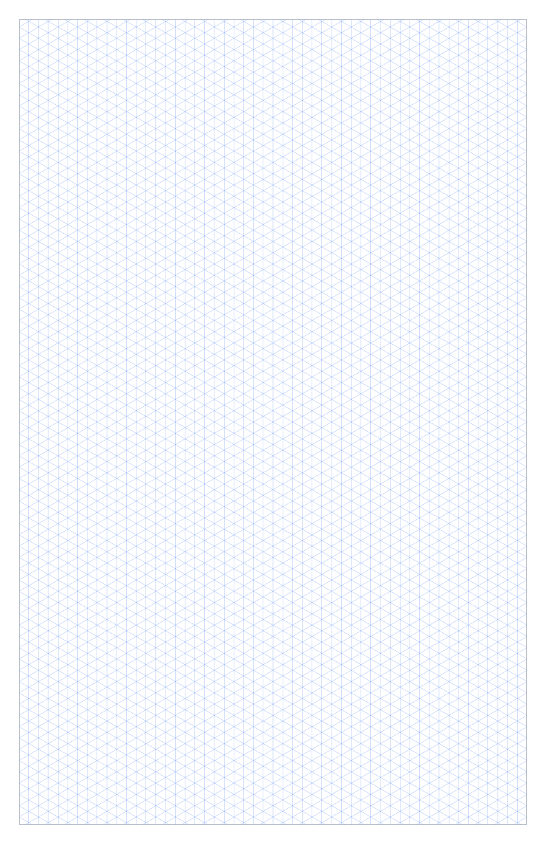 Preview of Tabloid 5mm Isometric Graph Paper PDF