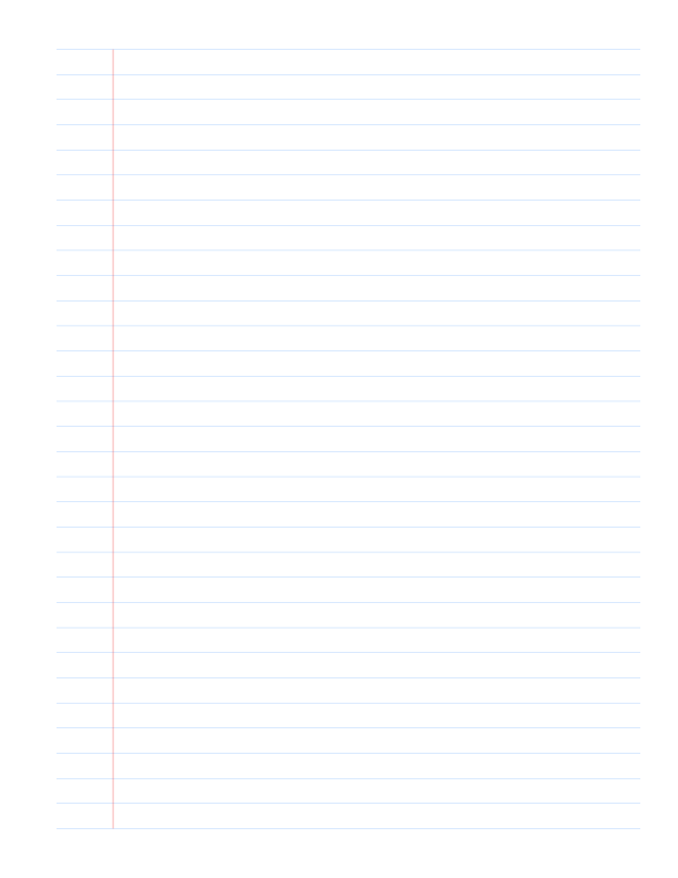 Printable Lined Paper Letter PDF preview