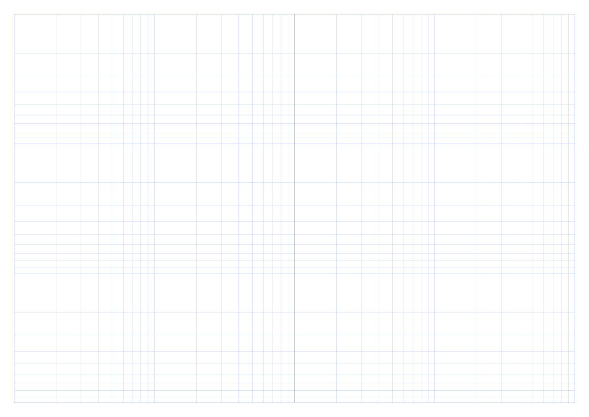 A3 Landscape 4 x 3 cycles Log-Log Graph Paper PDF preview