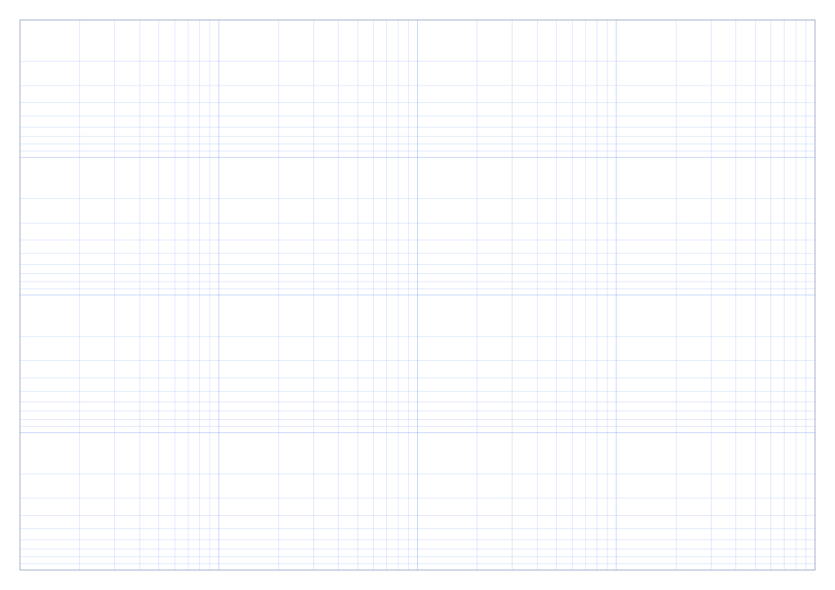 A3 Landscape 4 x 4 cycles Log-Log Graph Paper PDF preview