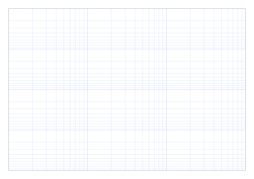 A4 Landscape 3 x 4 cycles Log-Log Graph Paper PDF preview