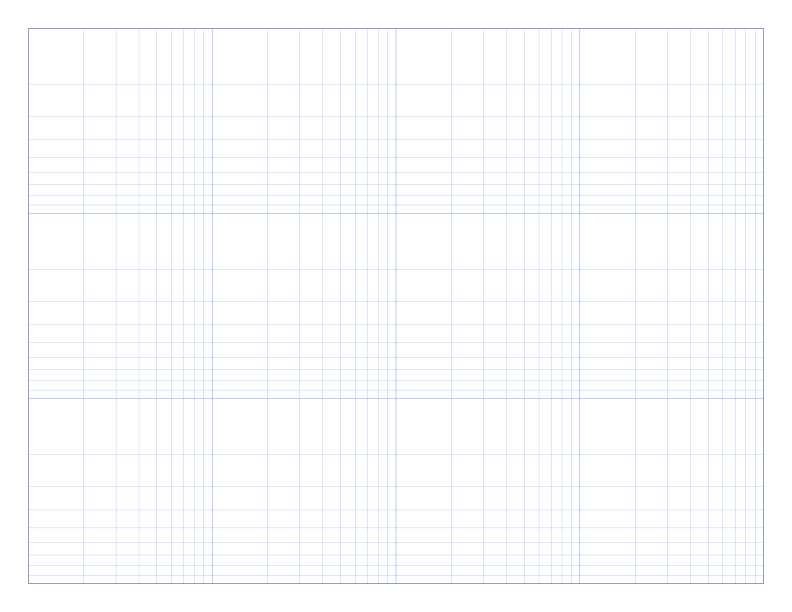 Letter Landscape 4 x 3 cycles Log-Log Graph Paper PDF preview