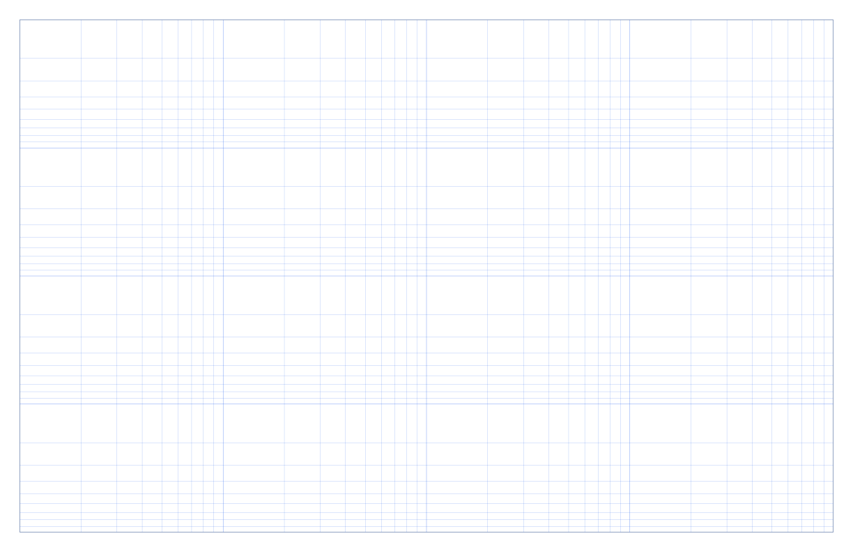 Tabloid Landscape 4 x 4 cycles Log-Log Graph Paper PDF preview