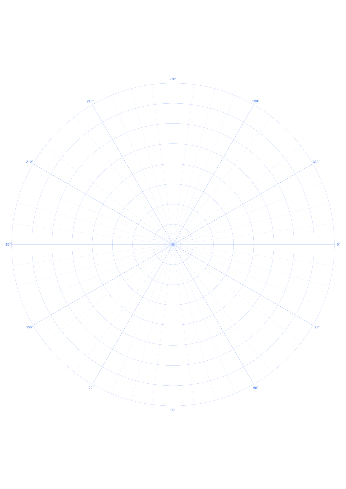 A2 30 degree Polar Graph Paper PDF preview