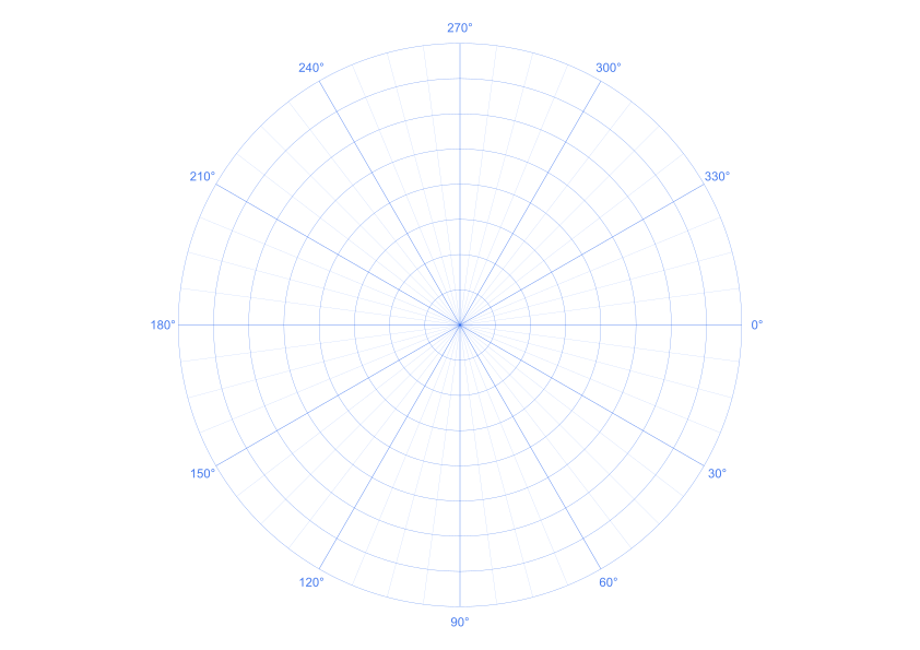 A4 Landscape 30 degree Polar Graph Paper PDF preview
