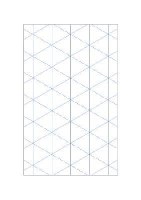 Preview of Isometric Graph Paper (A2, 10mm)