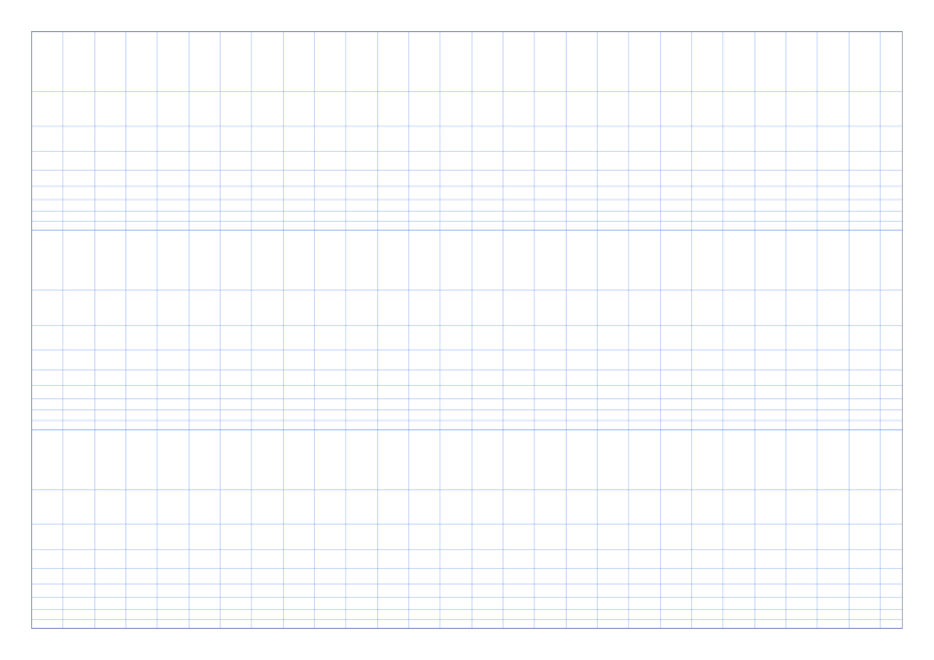A4 Landscape 3-Cycle Semi-Log Graph Paper PDF preview