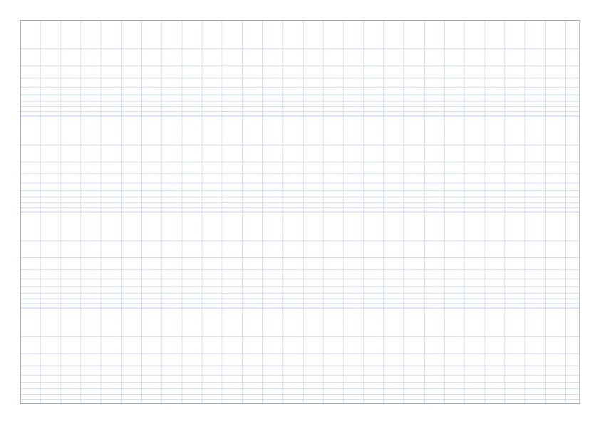 Preview of A4 Landscape 4-Cycle Semi-Log Graph Paper PDF
