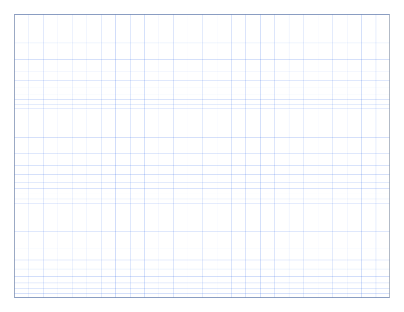 Letter Landscape 3-Cycle Semi-Log Graph Paper PDF preview
