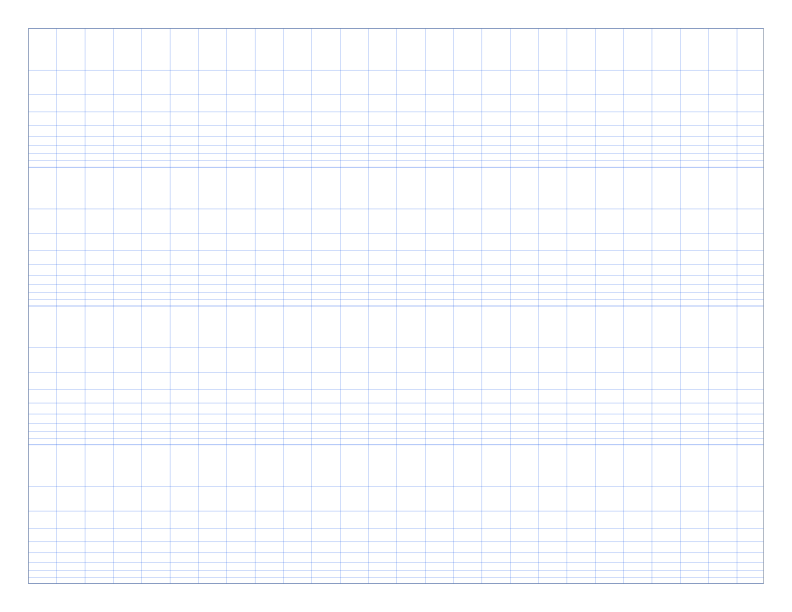 Preview of Letter Landscape 4-Cycle Semi-Log Graph Paper PDF