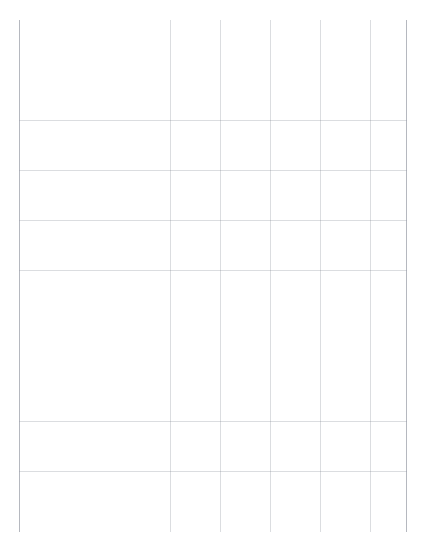 Preview of Letter 1 inch Square Grid Paper PDF