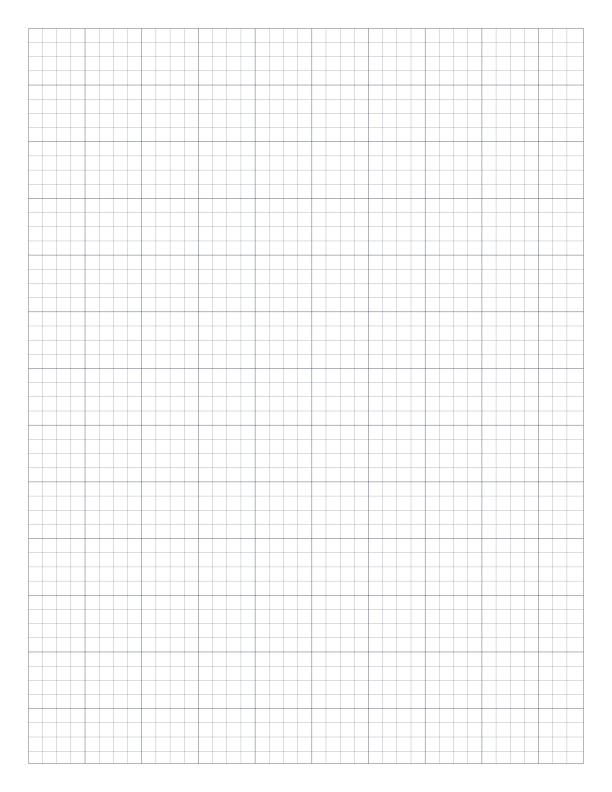 Preview of Letter 5mm Square Grid Paper PDF