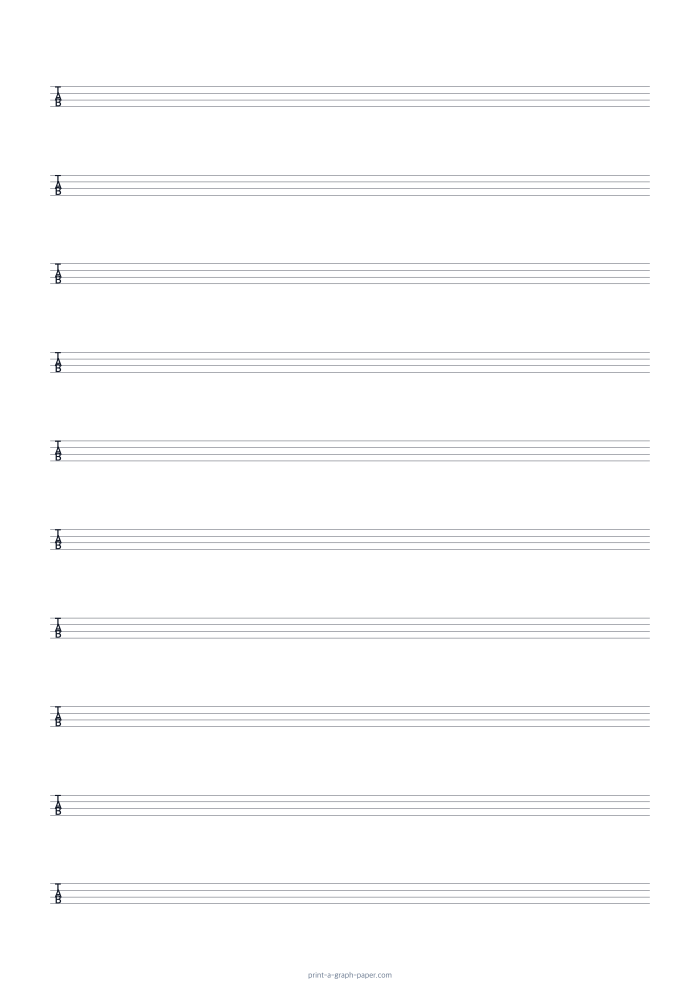 4-String TAB Paper, A4 preview