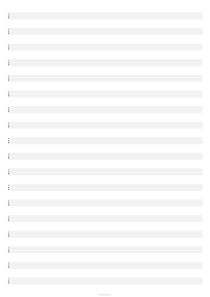 A2 portrait 7-string tab paper preview