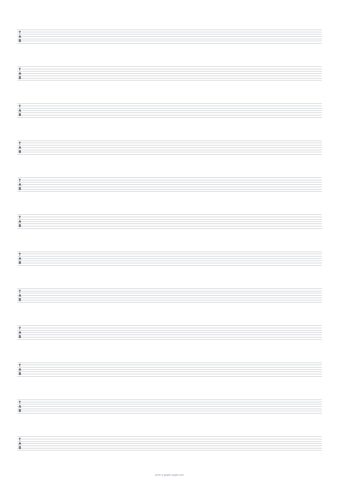 A3 portrait 7-string tab paper preview