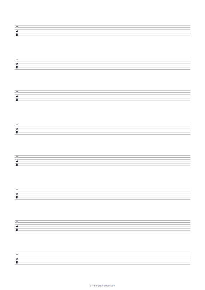 7-String TAB Paper, A4 preview