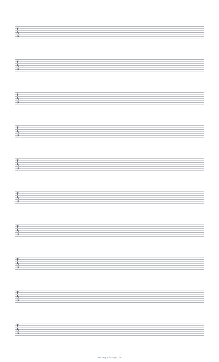 US Legal portrait 7-string tab paper preview