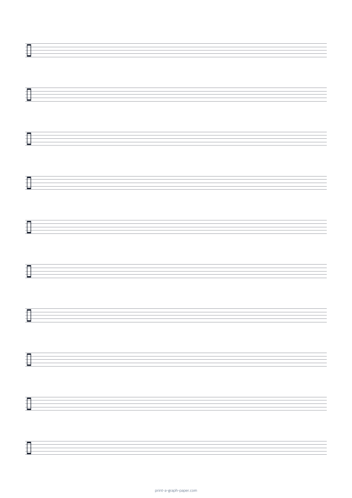 Drum Staff Paper with Alternate Clef, A4 preview