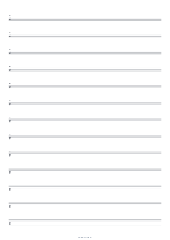 A3 portrait guitar tab paper preview