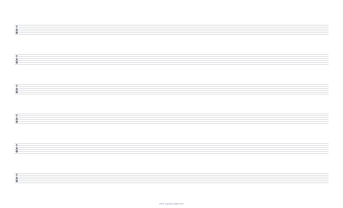 US Legal landscape guitar tab paper preview