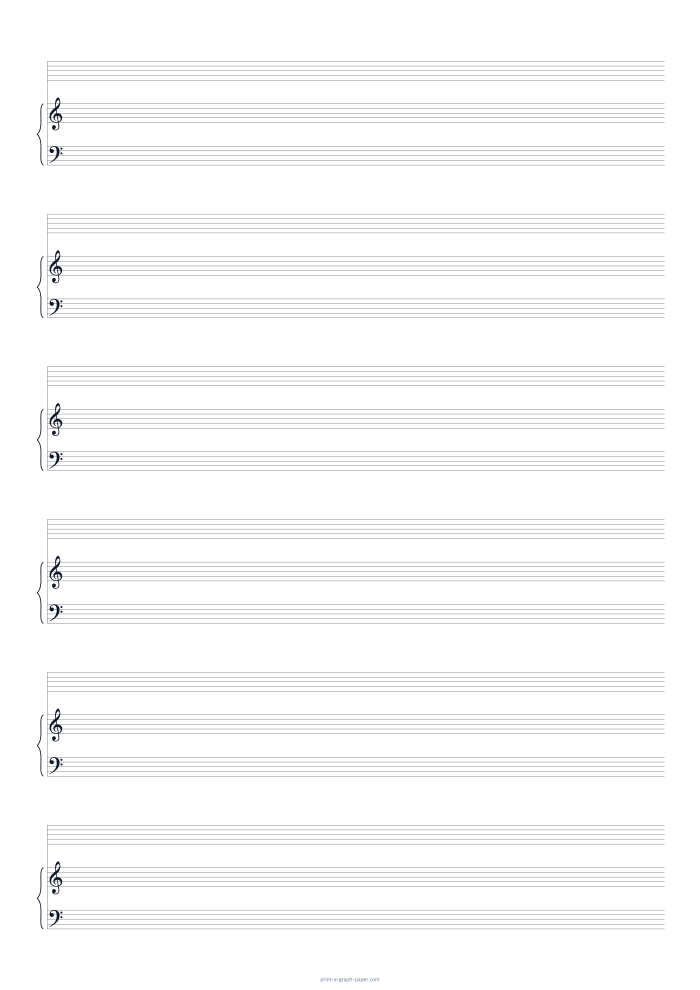 A3 portrait piano and blank staff paper preview