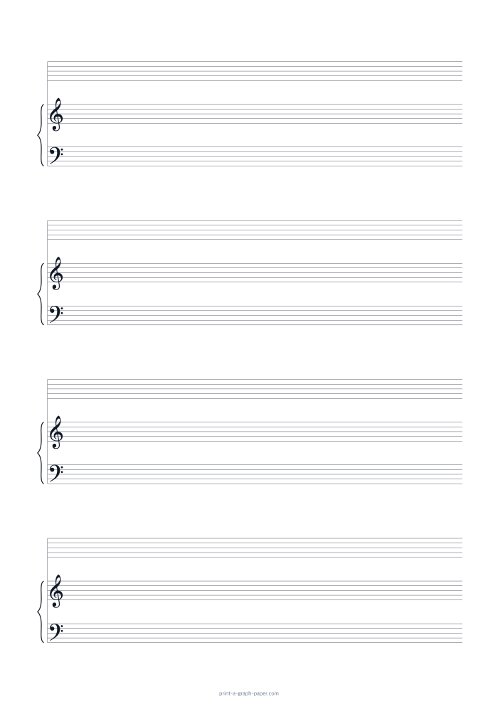 Piano and Blank Staff Paper, A4 preview
