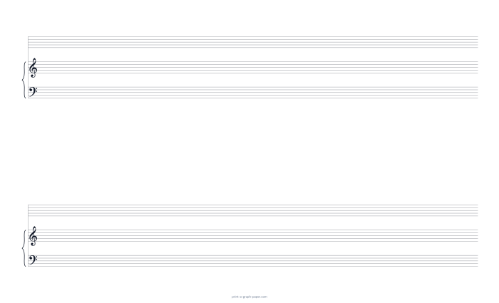 US Legal landscape piano and blank staff paper preview